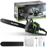 Iskra Profi Benzin Kettensäge, 58 ccm Hubraum Kettensäge Benzin, 10.500 U/min, 50,8 cm Schwertlänge, 2,15 kW, Einfaches Starten, Schwertschutz & Toolkit