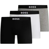 Boss Boxershorts grau/schwarz/weiß M 3er Pack