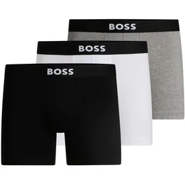 Boss Boxershorts grau/schwarz/weiß M 3er Pack