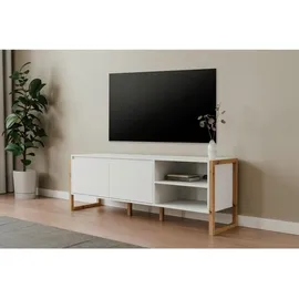 CaliCosy Finori TV-Board Denver 160x55x40 cm Weiß MDF