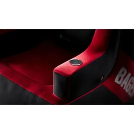 Diablo Chairs Diablo Gaming Sessel Gamer Stuhl Aufblasbar, Belastbar bis 120 kg, Schwarz-Rot + Luftpumpe - Schwarz