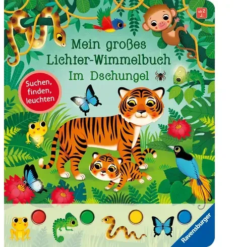 Mein großes Lichter-Wimmelbuch: Im Dschungel