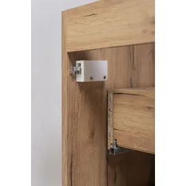 rodan fabryka mebli Rodan Badschrank Hochschrank 35 x 136 x 27 cm Gold Eiche Holz