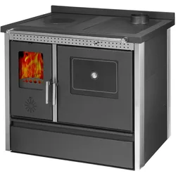 moeby24 Küchenofen Holzherd Kaminofen Herd Gusseisen 11,91KW BimSchV2 EEK A+ 150mm