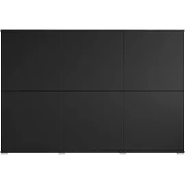 INOSIGN Highboard INOSIGN "Kenia, moderne grifflose Hochkommode mit 6 Türen, Breite 180 cm", schwarz (graphite schwarz matt), B:180cm H:125cm T:39,5cm, FSC-zertifizierter Holzwerkstoff, Sideboards, Highboard, Push-to-Open-Fronten, höhenverstellbaren Einlegeböden,