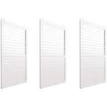 Proregal BERLINLODGE 3er-Set Aluminium Schiebetür für Pergola HxB 206x272cm Weiß Terrassenüberdachung Lamellenpaneel Modul