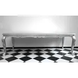 Casa Padrino Barock Esstisch 250 x 81 x 100 cm silber