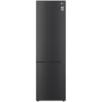 LG GBP62MCNAC, Klasse A, 384 L, Kühl-/ Gefrierkombination, Total No Frost, Kühlschrank mit Gefrierfach, DoorCooling+, Niedriger Geräuschpegel, 59,5 x 67,5 x 203 cm ꟷ Matte Black [Energieklasse A]