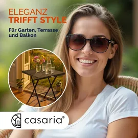 CASARIA Klapptisch 65 x 65 x 73 cm Schwarz