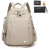 RWEUOQ Rucksack PU-Leder-Rucksack, Schultertasche,Classic Anti-Diebstahl-Rucksack (Multitasche Modetasche Geeignet für Arbeit und Schule Reisen), Eleganter Rucksack Leicht und wasserdicht groß