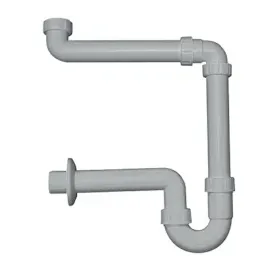 Haas + Sohn Haas PP-Möbel-Raumsparsiphon DN40 11⁄4" und 11⁄2" Greta