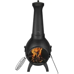 VEVOR Terrassenofen Gartenkamin Aztekenofen Feuerstelle Außenkamin 52x50x130cm