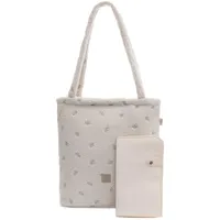 jollein Wickeltasche Shopper - Teddy Lovely - 100% Polyester - Kinderwagentasche - Babytasche Multifunktional