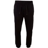 lotto Sweathose LOTTO, Herren, Gr. S (44/46), Normalgrößen, schwarz (caviar), 80% Baumwolle, 20% Polyester, unifarben, Hosen Sweathose, - innen weich angraut