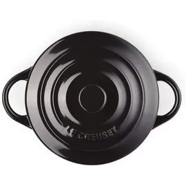 Le Creuset Mini Cocotte 10 cm schwarz glänzend