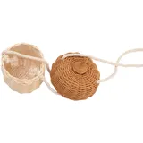 Rattan-Aufbewahrungskorb für, Tasche, Eichelform, Tragbar, Requisiten, Fotografie, Dekoration, Hut, Schulranzen, Spannkorb, Bettlaken, Körbe, Einlagen (Kleine Umhängetasche)