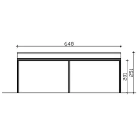SKANHOLZ Terrassendach Garda 648 x 257 cm weiß