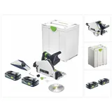 Festool TSC 55 KEB-Basic Akku Tauchsäge 18 V / 36 V ( 2x 18 V ) 160 mm Brushless + 2x Akku 4,0 Ah + Systainer - ohne Ladegerät