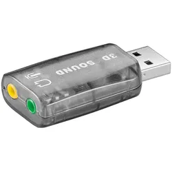 USB 2.0 Soundkarte mit Stereo Kopfhörer Ausgang und Mikrofon Eingang