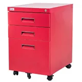 Jet-Line Rollcontainer 3 Schubladen 40 x 50 x 60 rot