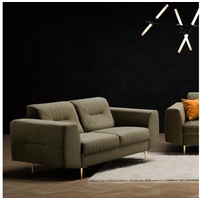 Beautysofa 2-Sitzer VENEZIA, Relaxsofa im modernes Design, mit Metallbeine, Zweisitzer Sofa aus Velours grün