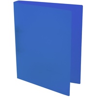 IDENA 224338 - Ringbuch DIN A4, PP, 2 Ringe, 35 mm Rückenbreite, transluzent blau, 1 Stück