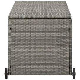 vidaXL Garten-Auflagenbox Hellgrau 120x65x61 cm Poly Rattan