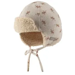 Sterntaler Fliegermütze Rentiere natur, 51 cm