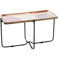 Couchtisch Riffe - Mehrfarbig Rechteck Metall Amadeus 70x35 cm