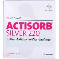 CC Pharma GmbH ACTISORB 220 Silver 10.5x10.5 cm steril Kompressen