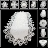 Bronze Tischdecke Spitze 8139 85 x 85 cm Weiß