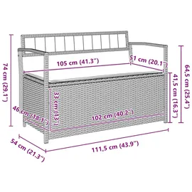 vidaXL Gartenbank 55 x 74 x 55 cm Beige