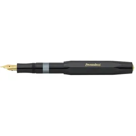 KAWECO Füllfederhalter Classic Sport Piston Schwarz/Gold M