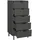 58 aufm Kessel Kommode Erna 51 x 123 x 45 cm Anthrazit