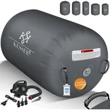 Kesser KESSER® Aufblasbare Air Roll Airtrack, Gymnastik-Rolle inkl. Tragetasche | elektr. Luftpumpe Barrel Gymnastik Tumbling Yoga Gymnastik Rolle Gymnastikmatte, Fitnessrolle