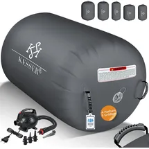 Kesser KESSER® Aufblasbare Air Roll Airtrack, Gymnastik-Rolle inkl. Tragetasche | elektr. Luftpumpe Barrel Gymnastik Tumbling Yoga Gymnastik Rolle Gymnastikmatte, Fitnessrolle