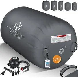 Kesser KESSER® Aufblasbare Air Roll Airtrack, Gymnastik-Rolle inkl. Tragetasche | elektr. Luftpumpe Barrel Gymnastik Tumbling Yoga Gymnastik Rolle Gymnastikmatte, Fitnessrolle