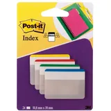 Post-it Index Strong Haftmarker farbsortiert 4x 6 Streifen