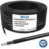 Germany BEST Solarkabel Solarleitung 4mm2 reines Kupferkabel H1Z2Z2-K 20m Black