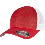 Flexfit 360 Omnimesh Cap 2-Tone, red/white, S/M