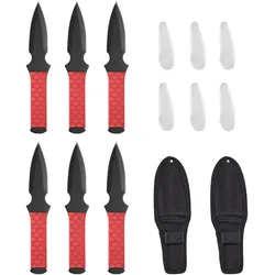 VEVOR Wurfmesser Set 6 Stk. 226mm Edelstahl Wurfspiel Wettkampf Einzelkopf