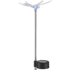 GLOBO Solarleuchte Edelstahl, Kunststoff 4er Set spritzwassergeschützt weiß