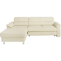 sit&more Ecksofa »Ascara L-Form«, inklusive Boxspring/Federkern-Polsterung, wahlweise mit Bettfunktion, beige