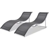 ZEYUAN Klappbare Sonnenliegen 2 STK., Gartenliege, Strandliege, Relaxliege Garten, Saunaliege, Campingliege, Poolliege, Liege Garten, Aluminium und Textilene