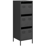 vidaXL Highboard Schwarz 39x35x103,5 cm Stahl