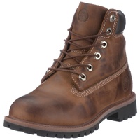 Timberland Authentics Boots 80914, Unisex - Kinder Stiefel, braun, (Burnished Brown Nubuck, BRN), EU 37 US4.5