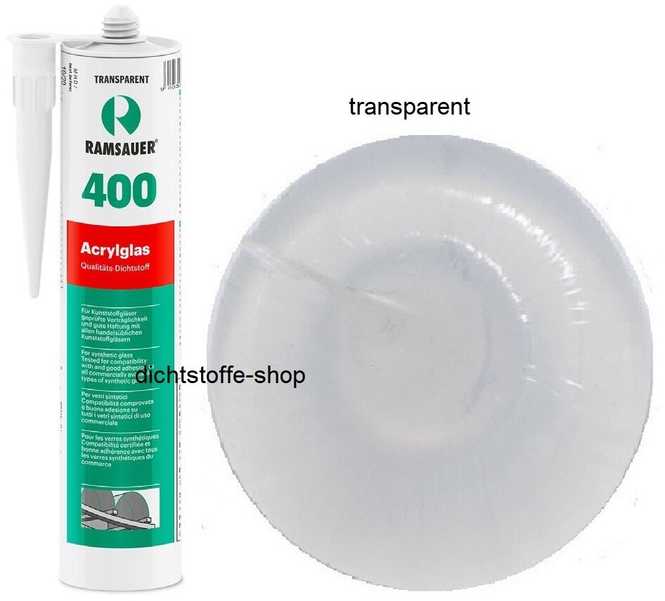Ramsauer 400 Acrylglas transparent 1K Silicon Dichtstoff 310ml Kartusche