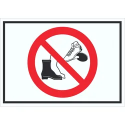 HB-Druck Schuhe ausziehen Schild Symbol A5 (148x210mm)