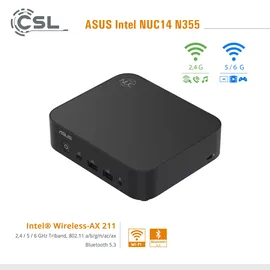 CSL Mini-PC ASUS NUC14 N355 2023 16 GB RAM 1000 GB SSD Intel UHD Graphics Windows 11 Home