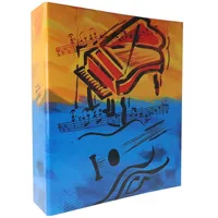MUSIKBOUTIQUE bunter, musikalischer Ordner mit Gitarre und Piano für